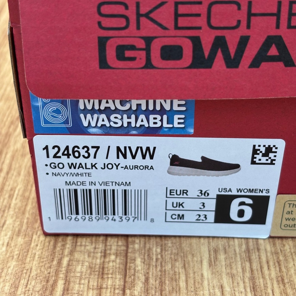 Skechers Go Walk Joy Aurora Women 6 Navy Slip On Sneakers 124637 NVW NEW - Picture 7 of 7